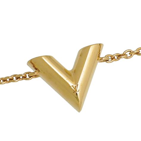 louis vuitton gold v bracelet